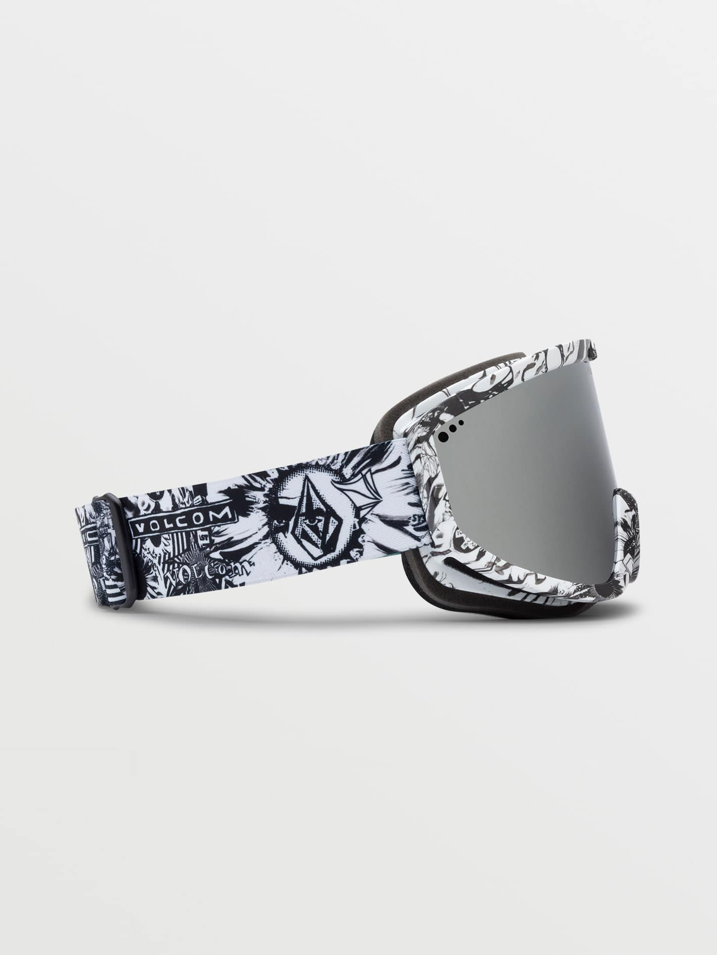 Masque de snow Footprints Op Art - Silver Chrome
