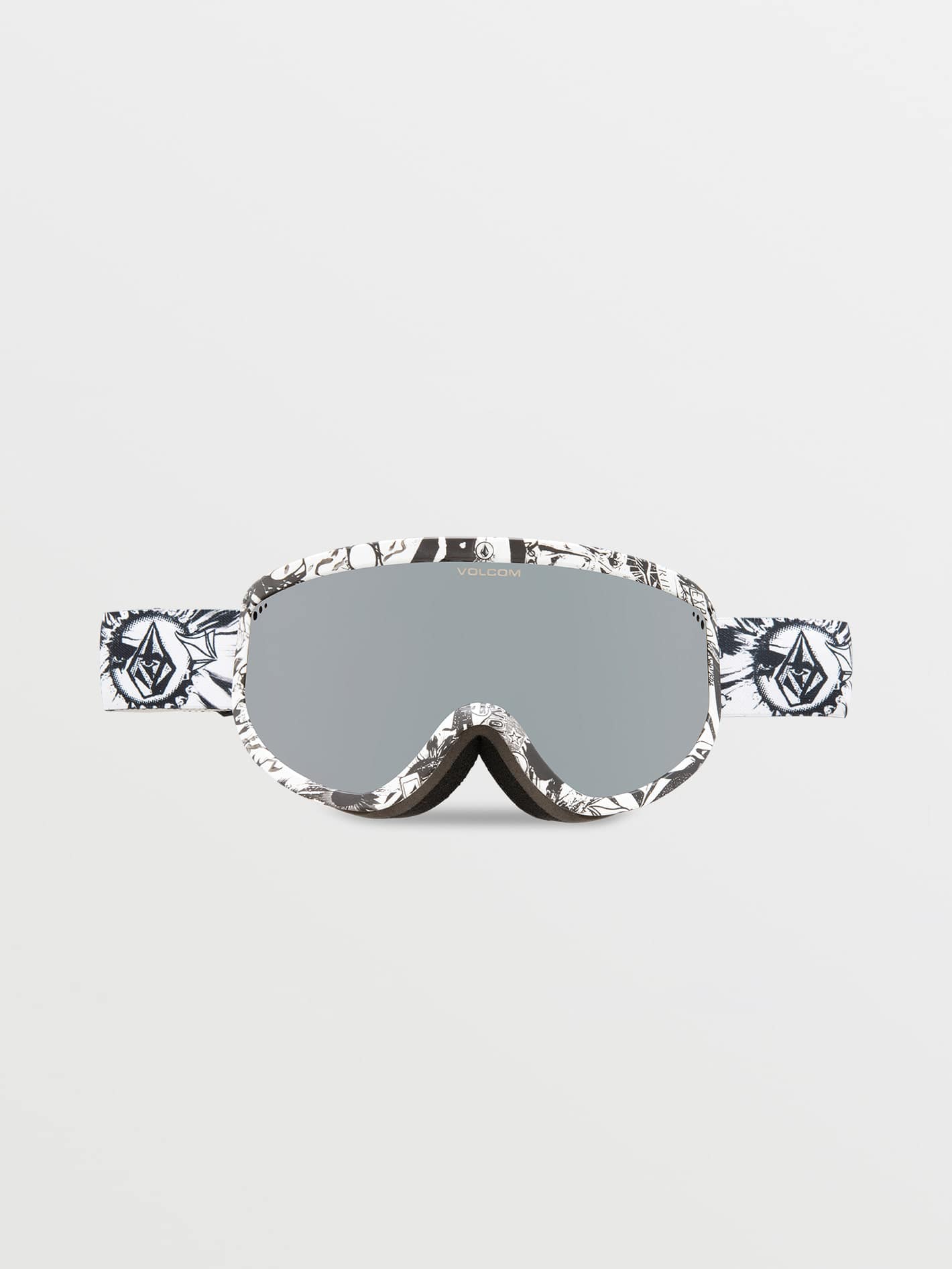 Masque de snow Footprints Op Art - Silver Chrome