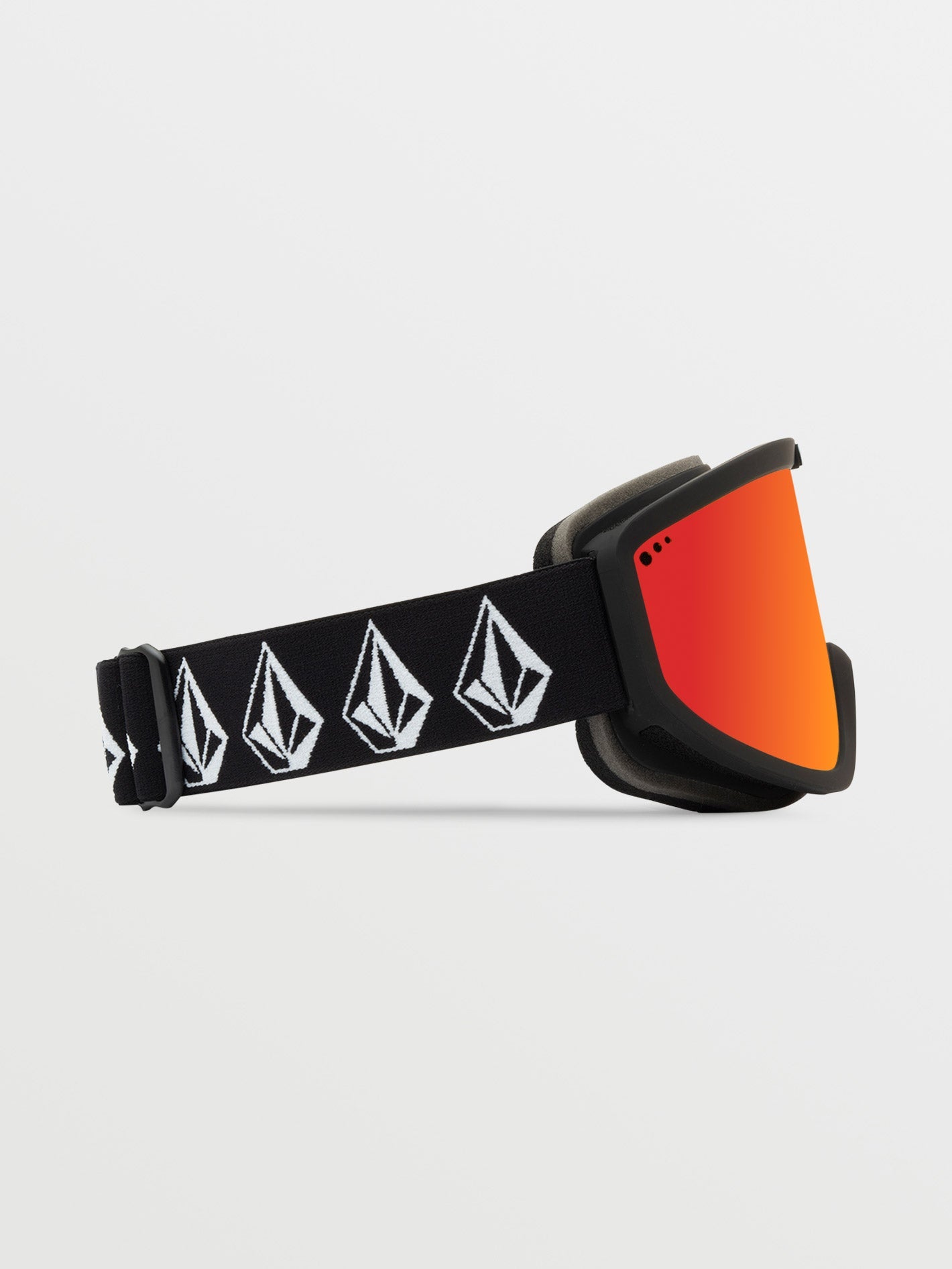 Footprints Matte Black Stone Snow Goggles (+Bonus Lens - Yellow) - Red Chrome