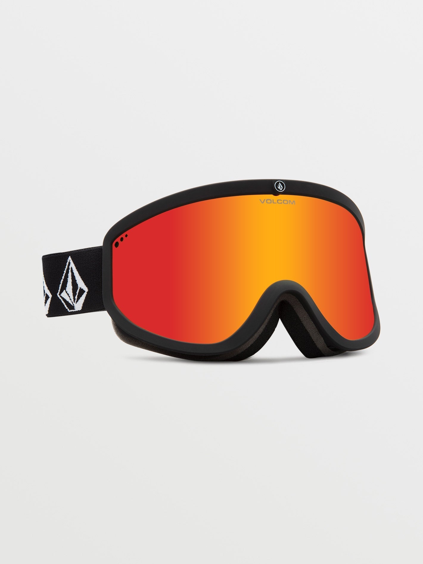 Footprints Matte Black Stone Snow Goggles (+Bonus Lens - Yellow) - Red Chrome