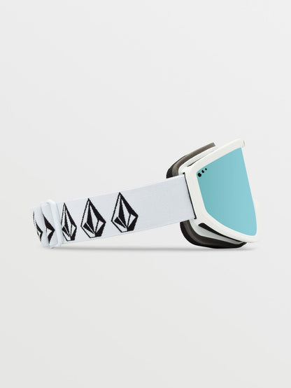 Masque de snow Footprints Matte White Stone (+écran bonus - Gris foncé) - Ice Chrome
