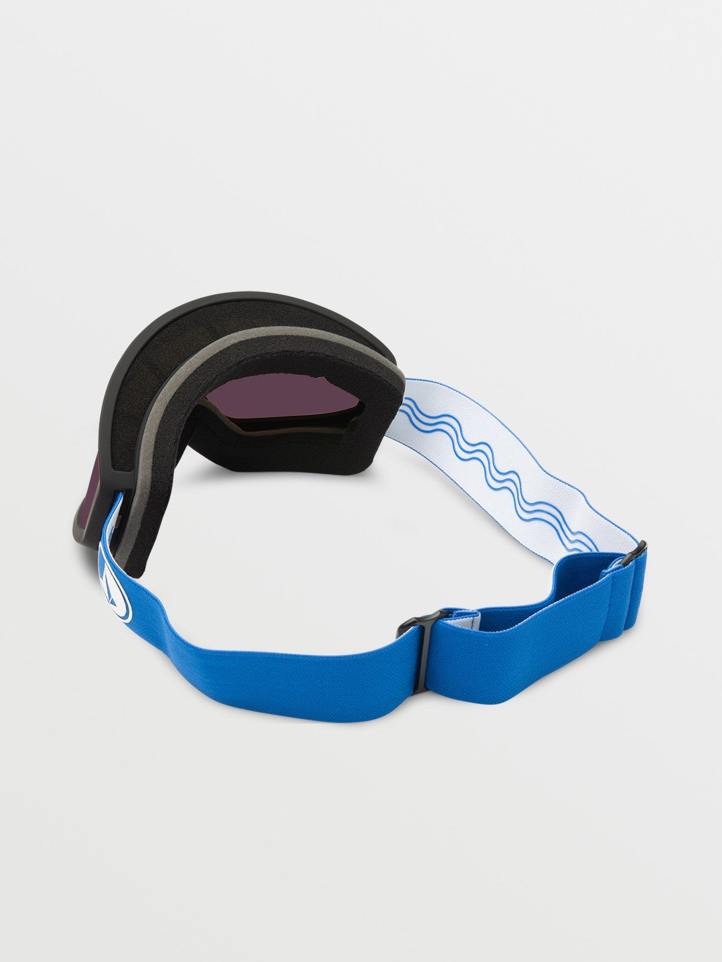 Snow mask Footprints Black/Blue (+ Yellow Chrome bonus screen) - LIGHT BRONZE