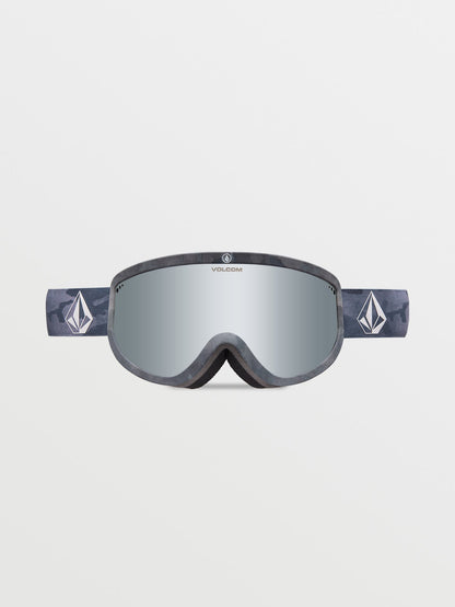 Snow mask Footprints Cloudwash Camo (+ Yellow Chrome bonus screen) - SILVER CHROME