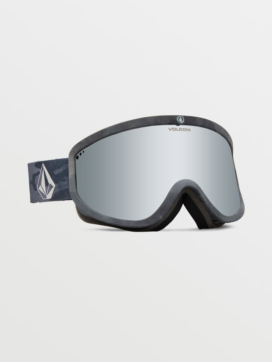 Schneemaske Footprints Cloudwash Camo (+ Yellow Chrome Bonus-Bildschirm) - SILBER CHROM