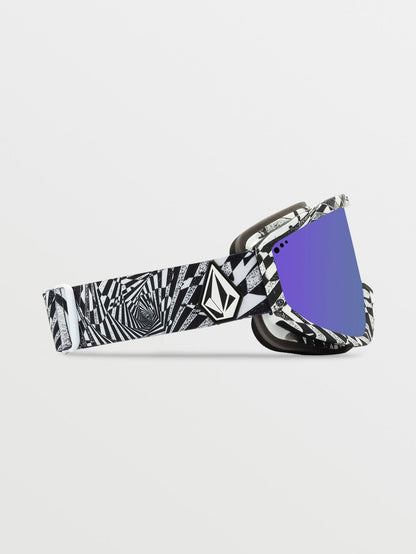 Footprints Op Art Schneebrille (+ Bonus Gelbe Chromlinse) - LILA CHROM