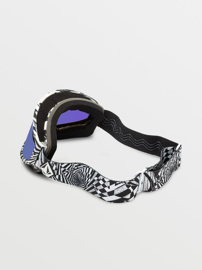 Footprints Op Art Schneebrille (+ Bonus Gelbe Chromlinse) - LILA CHROM
