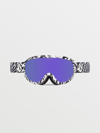 Footprints Op Art Schneebrille (+ Bonus Gelbe Chromlinse) - LILA CHROM
