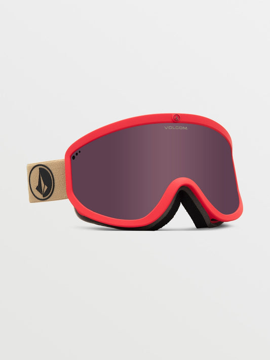 Masque de snow Footprints Orange Shock/Sand (+ écran bonus Yellow Chrome) - LIGHT BRONZE