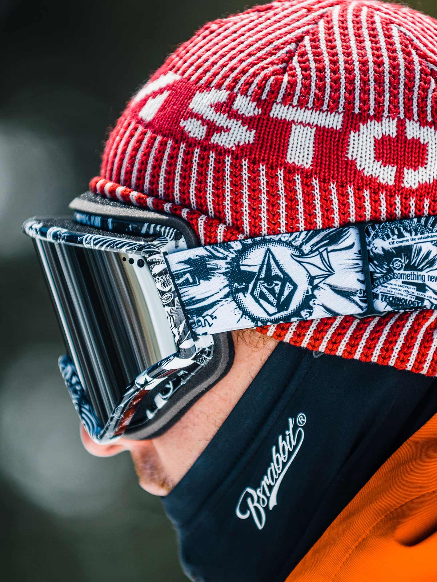 Yae Op Art Schneemaske - Silber Chrom