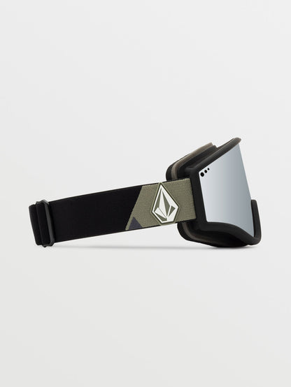 Schneemaske Yae Lt Military/Schwarz (+ Yellow Chrome Bonus-Bildschirm) - SILBER CHROM