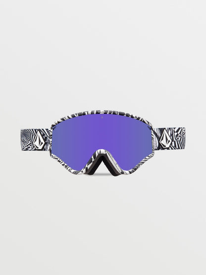 Masque de snow Yae Op Art (+ écran bonus Yellow Chrome) - PURPLE CHROME