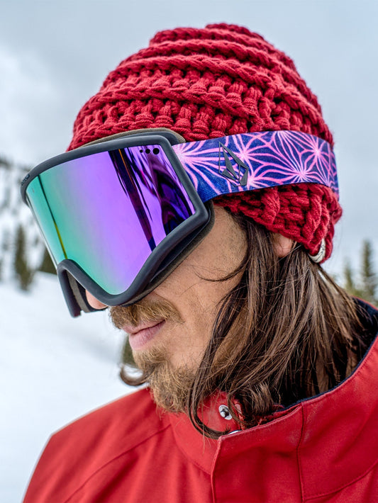 Yae Mike Ravelson Schneebrille (+ Bonus Gelbe Chromlinse) - LILA CHROM