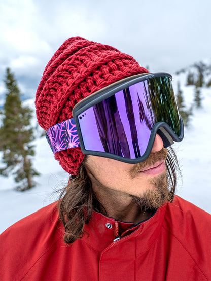Yae Mike Ravelson Snow Goggles (+ Bonus Yellow Chrome Lens) - PURPLE CHROME