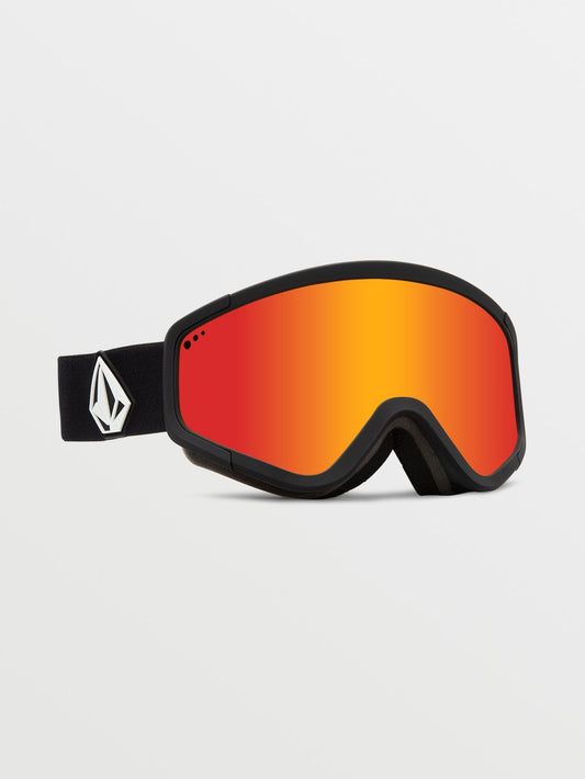 Attunga Mattschwarze Schneebrille (+ Bonuslinse – Gelb) – Rotchrom