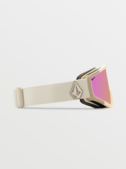 Attunga Khakiest/Sand Schneebrille (+ Bonus Gelbe Chromlinse) - PINK CHROME