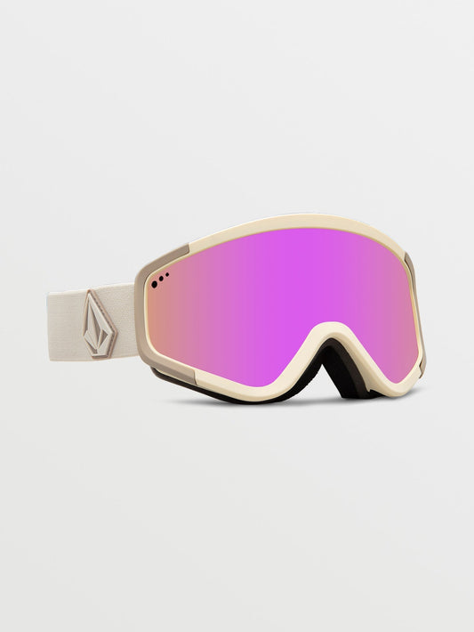 Attunga Khakiest/Sand Schneebrille (+ Bonus Gelbe Chromlinse) - PINK CHROME