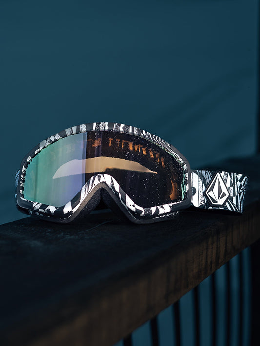 Attunga Op Art Schneebrille (+ Bonus Gelbe Chromlinse) - LILA CHROM