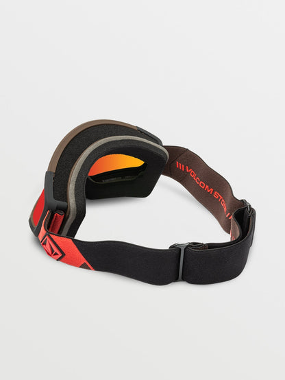 Attunga Orange/Braune Schneebrille (+ Bonus Gelbe Chromlinse) - ROTES CHROM