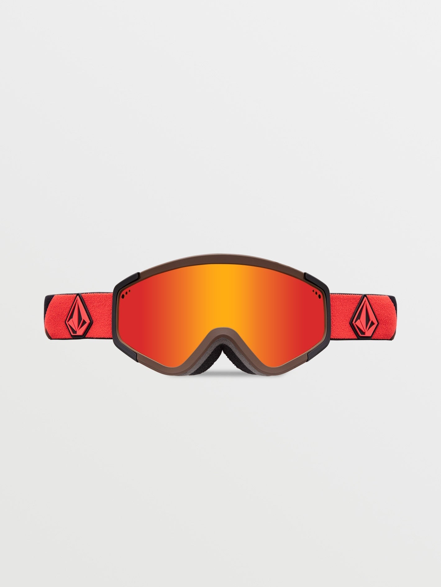 Attunga Orange/Braune Schneebrille (+ Bonus Gelbe Chromlinse) - ROTES CHROM