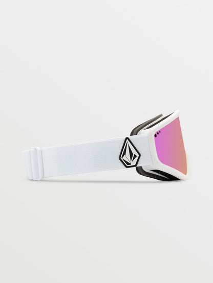 Masque de snow Attunga Matte White - Pink Chrome