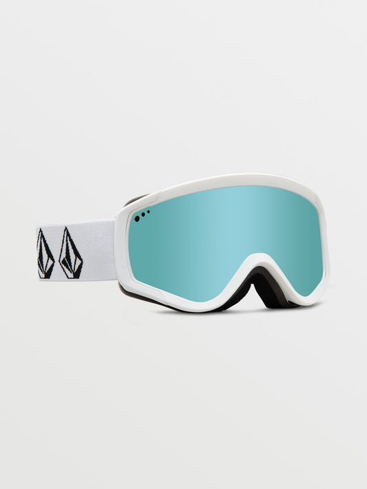 Attunga Youth Mattweiße Schneebrille (+ Bonus Dunkelgraue Chromlinse) – ICE CHROME – (Kinder)