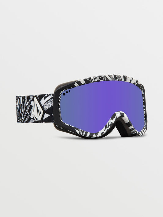 Attunga Youth Op Art Schneebrille (+ Bonus Gelbe Chromlinse) - LILA CHROM - (Kinder)