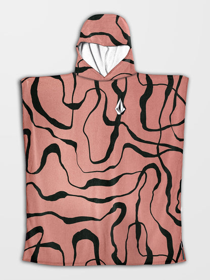 Hooded poncho - SALMON