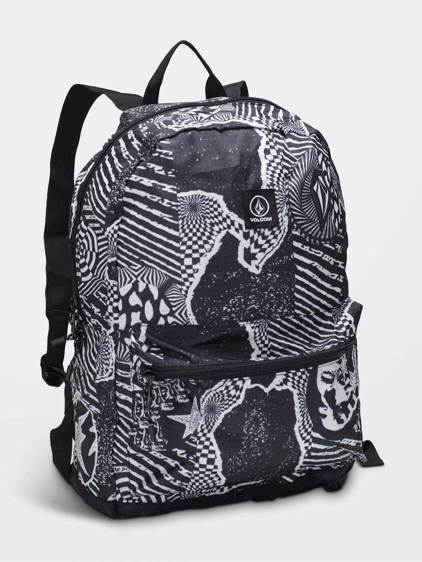 BT Packable Backpack - BLACK/WHITE