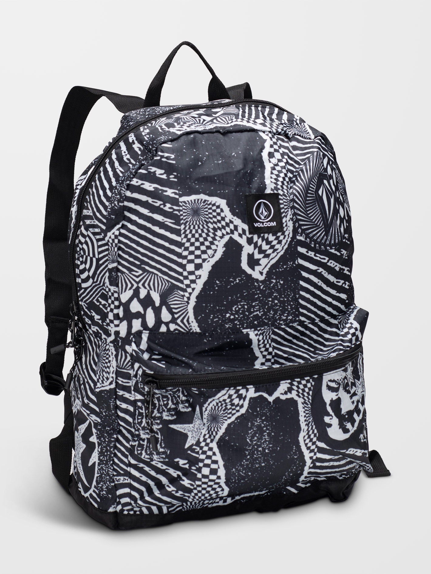 BT Packable Backpack - BLACK/WHITE