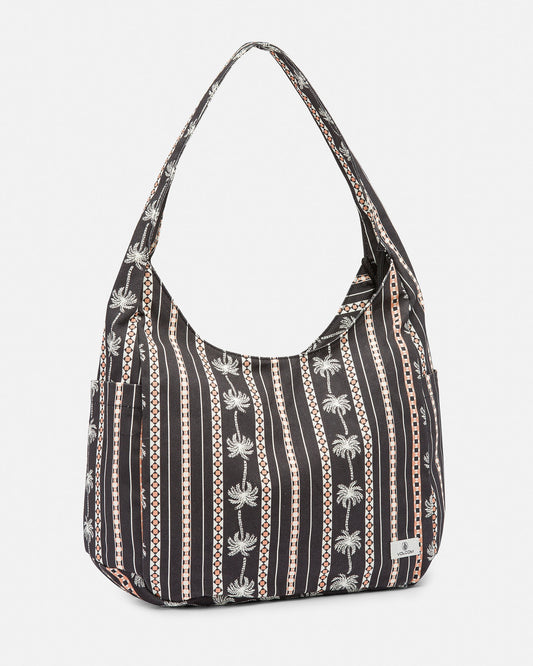 Schoolyard Hobo Canvas Tote Bag - BLACK COMBO