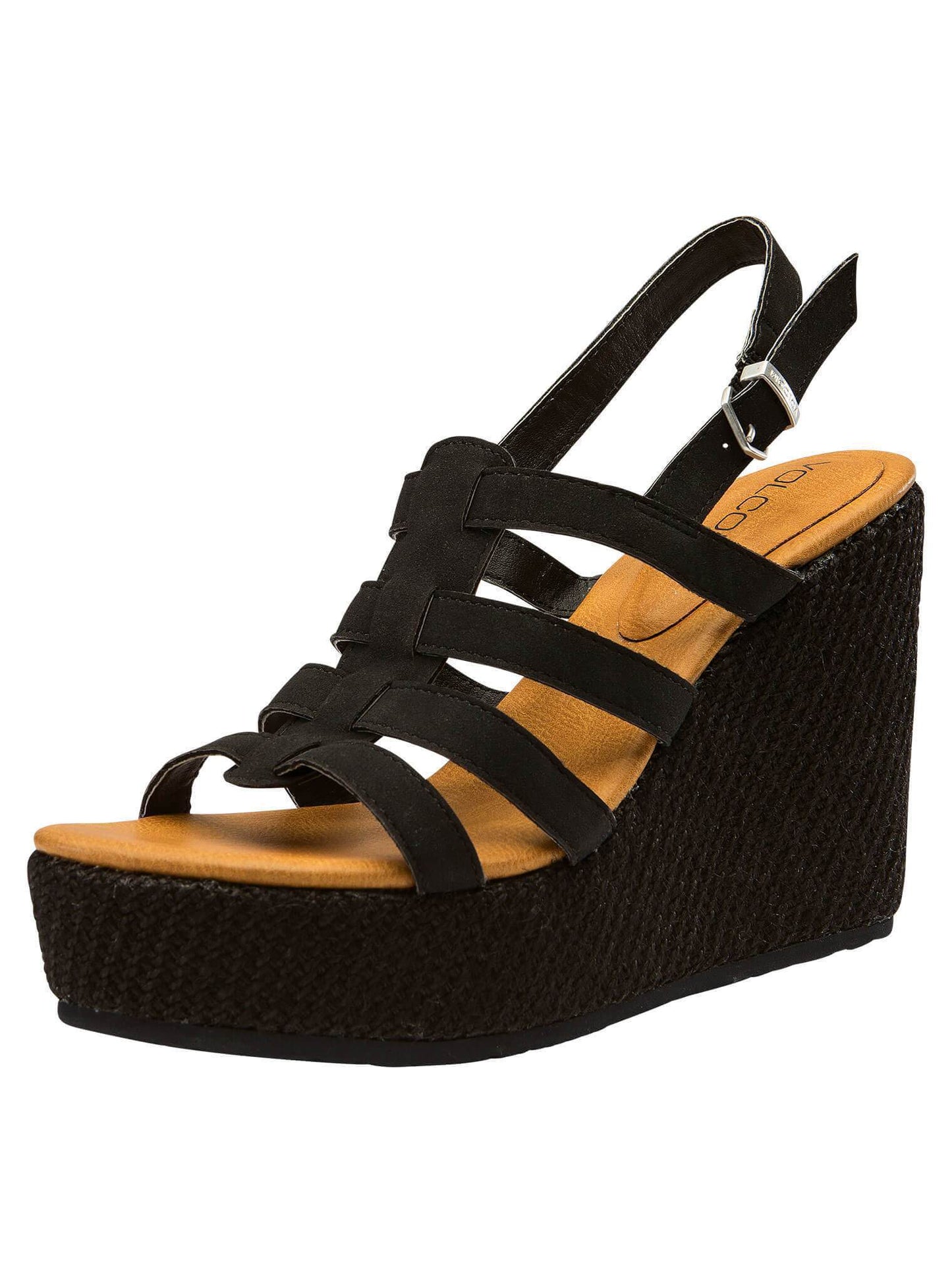 Sandales compensées High Society - Black