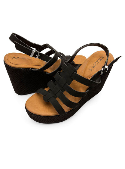 Sandales compensées High Society - Black