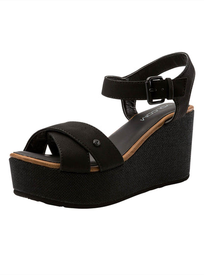 Sandales compensées Stone - Black