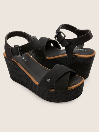 Sandales compensées Stone - Black