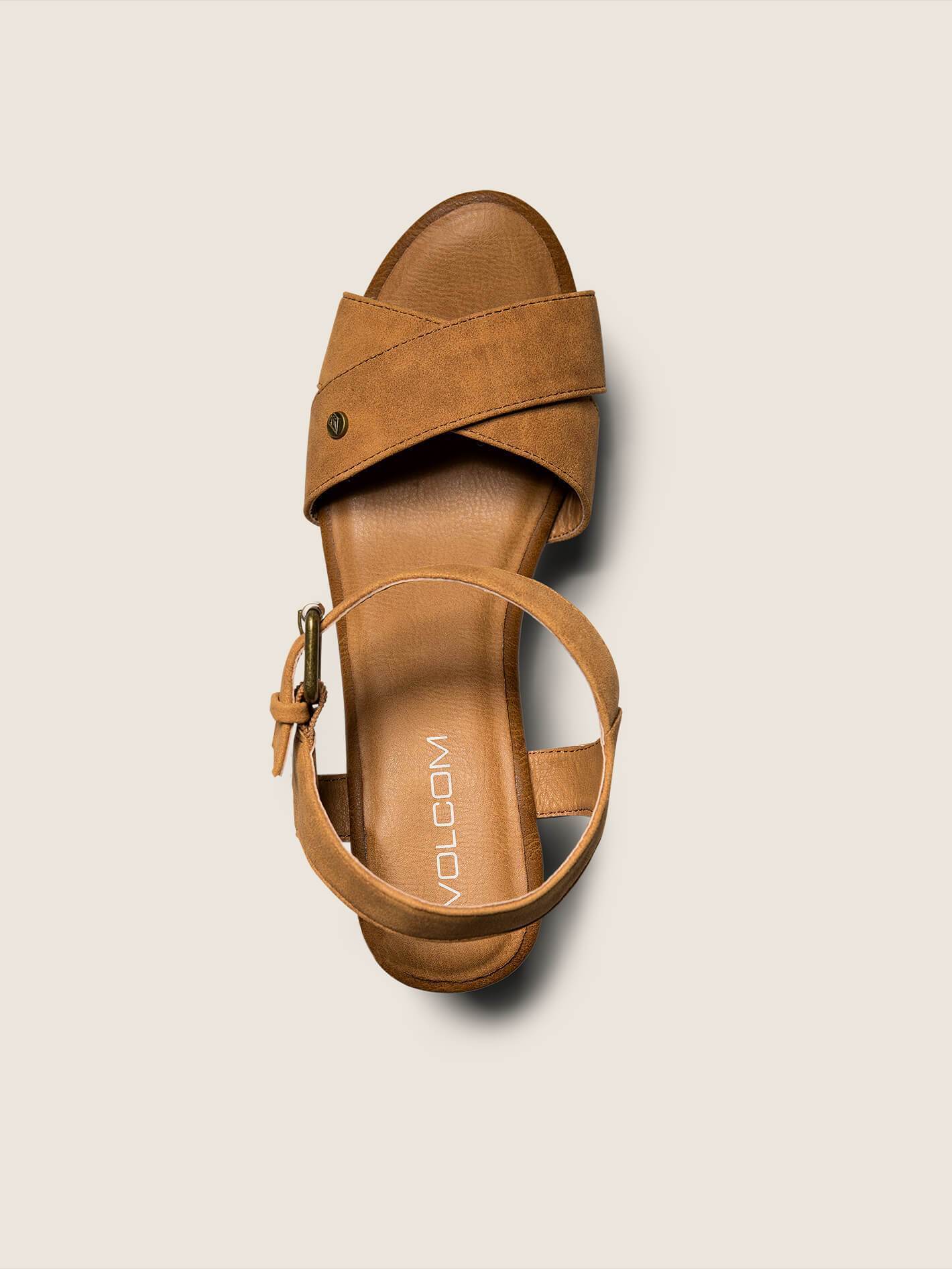 Stone Keilsandalen - Cognac