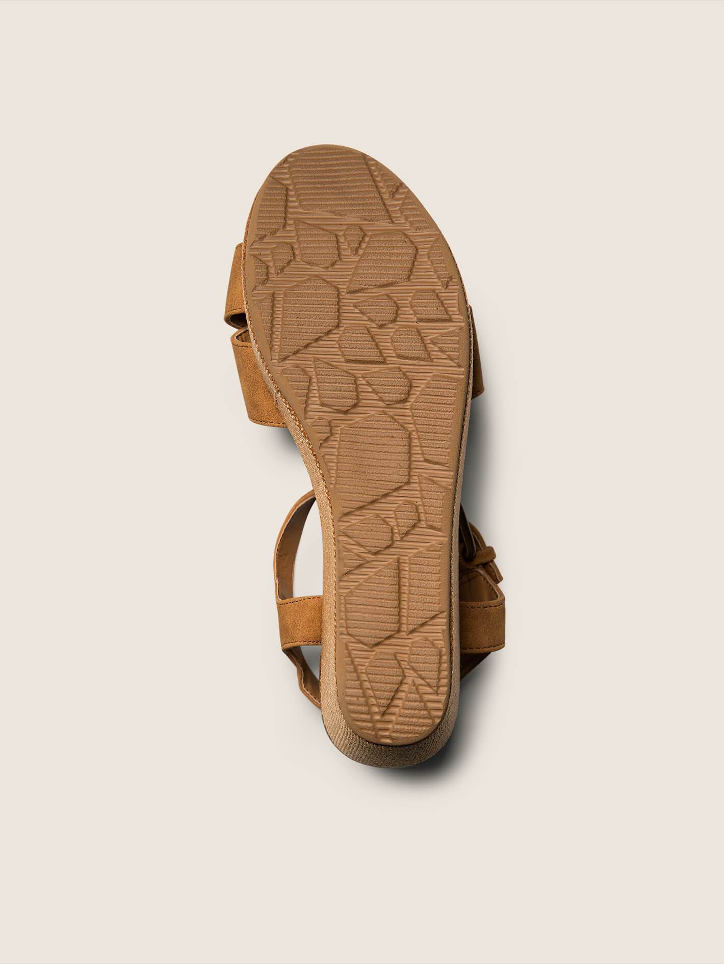 Stone Keilsandalen - Cognac