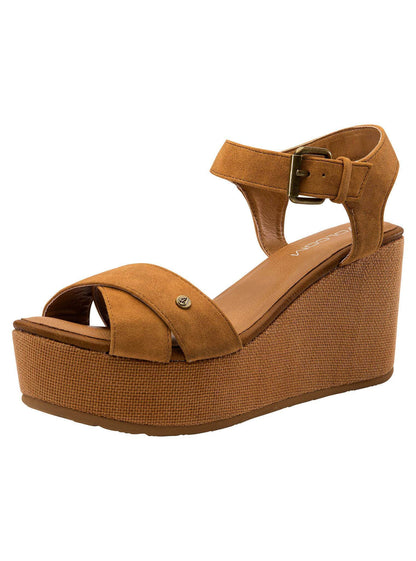 Stone Keilsandalen - Cognac