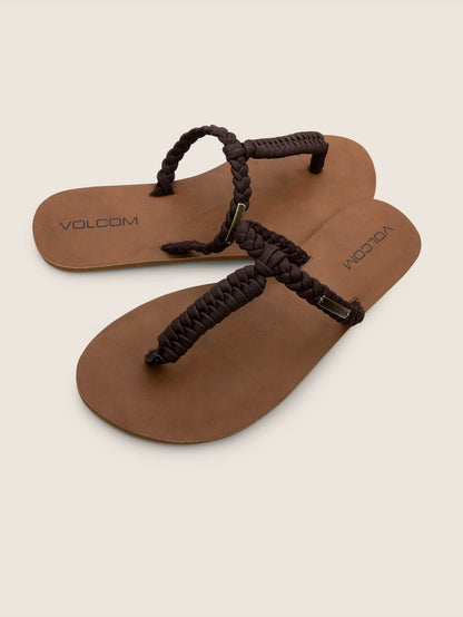 Sandalen mit Fischschwanz-Detail - Braun