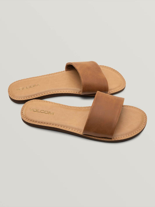 Simple Slide Sandalen - TAN
