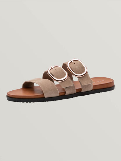 Buckle Up Buttercup Sandals - SAND