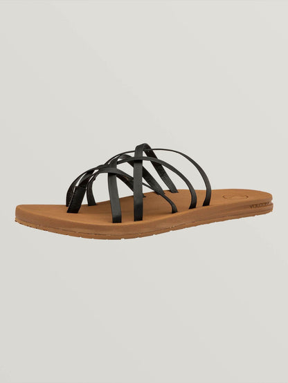 E-Cliner Sandalen mit mehreren Riemen – SCHWARZ