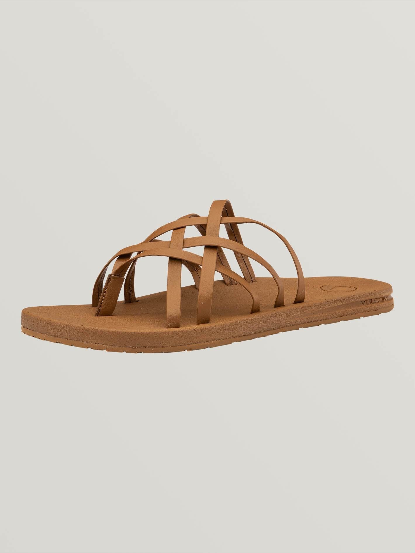 E-Cliner Sandalen mit mehreren Riemen - COGNAC