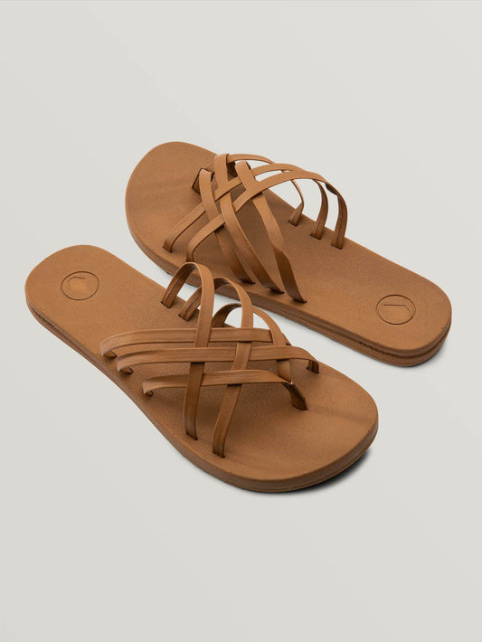 E-Cliner Sandalen mit mehreren Riemen - COGNAC