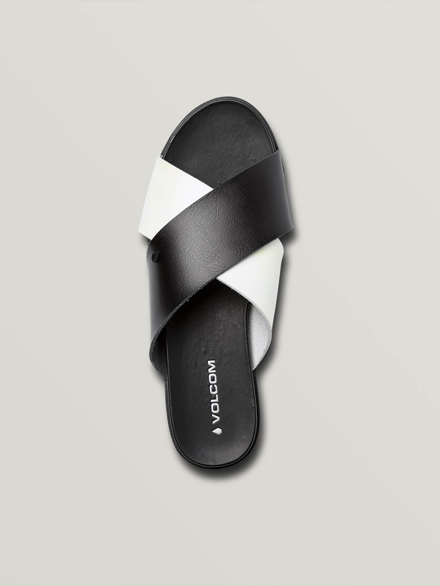 Double cross sandal - BLACK WHITE