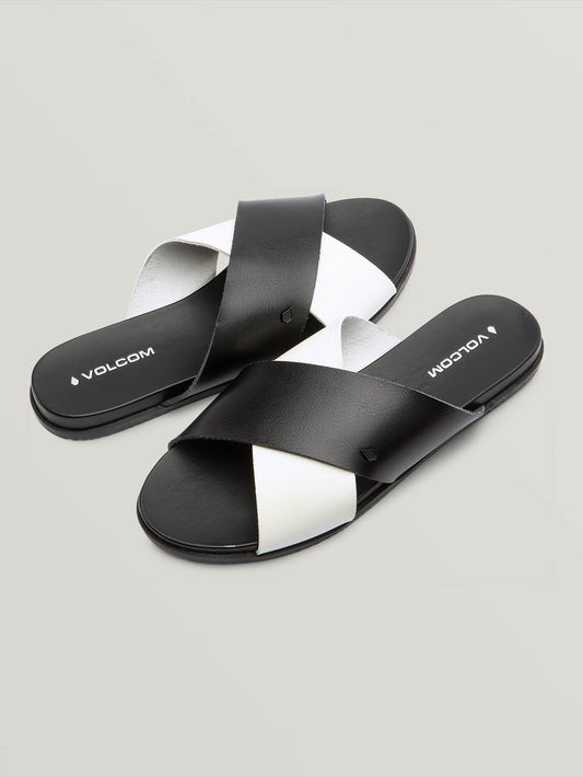 Doppelkreuz-Sandale - SCHWARZ WEISS