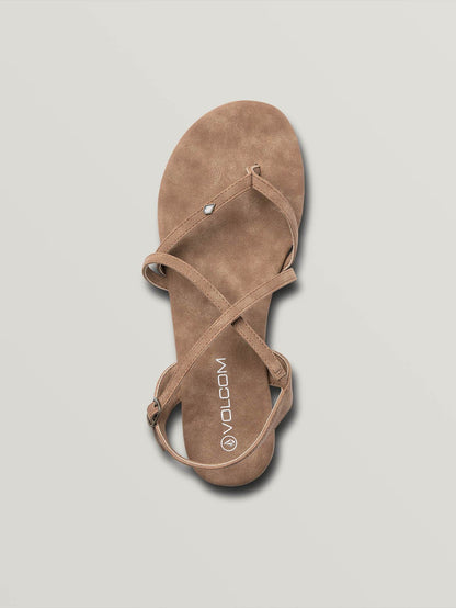 Sandalen mit Riemen - VINTAGE BRAUN