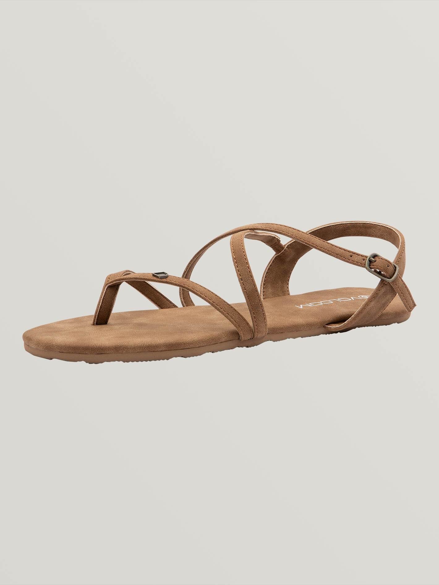 Sandalen mit Riemen - VINTAGE BRAUN