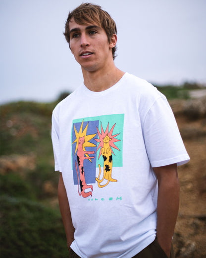 T-Shirt Longo Cats - White